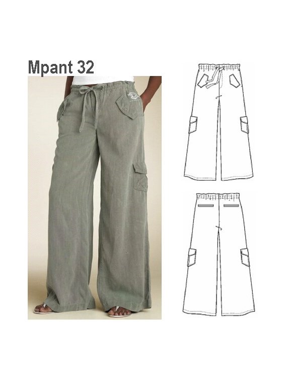 PANTALON PLAYERO MUJER, BOLSILLOS EN COS