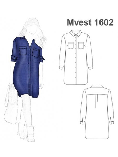 VESTIDO CAMISERO MUJER 1602