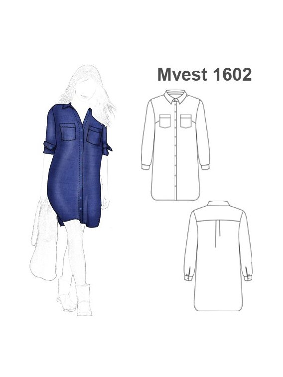 VESTIDO CAMISERO MUJER 1602