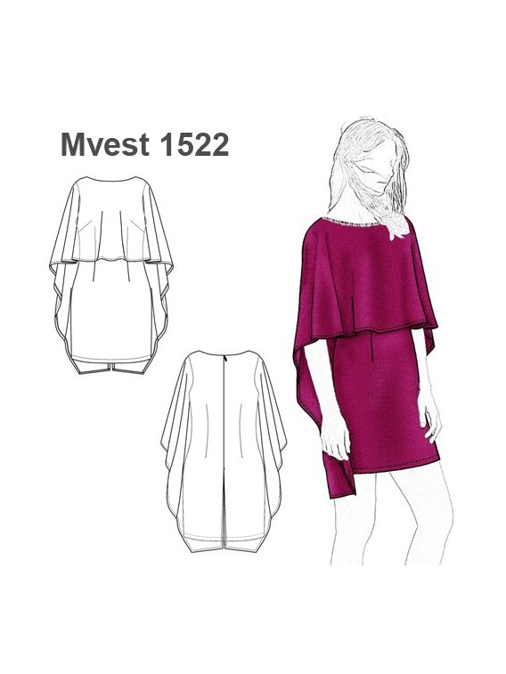 MOLDES PATRONES VESTIDO CAPA MUJER