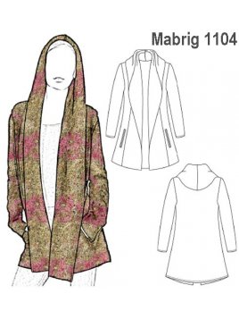 ABRIGO TEJIDO CON CAPUCHON MUJER.