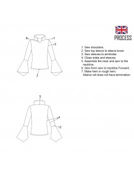 POLERA MANGA CAMPANA MUJER 2003