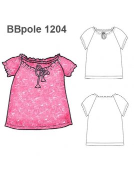 POLERA ESCOTE RECOGIDO