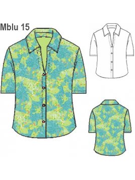 BLUSA CLASICA CON ESCOTE MUJER