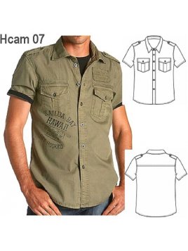 CAMISA MILITAR AJUSTADA JUVENIL, CANESU