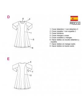 VESTIDO SEMIPLATO MUJER 2101