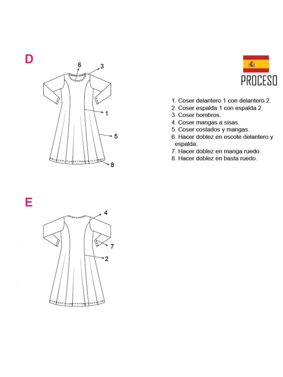 VESTIDO SEMIPLATO MUJER 2101