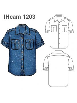 CAMISA MANGAS RECOGIDAS