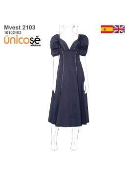 VESTIDO EVASE MUJER 2103