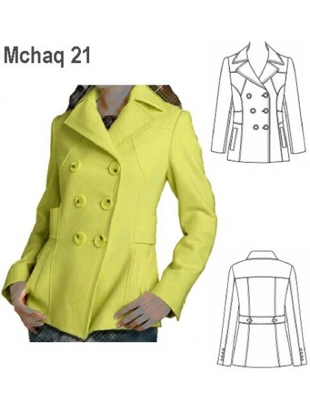 CHAQUETA CRUZADA MUJER, FORRO INTERIOR,
