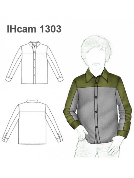 CAMISA RECTA CON CANESU
