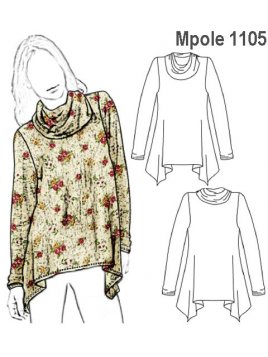 POLERA CUELLO ALTO MUJER, MODELO CON PUN