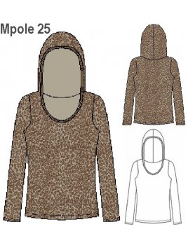 POLERA ESCOTE REDONDO MANGA LARGA, CAPUC