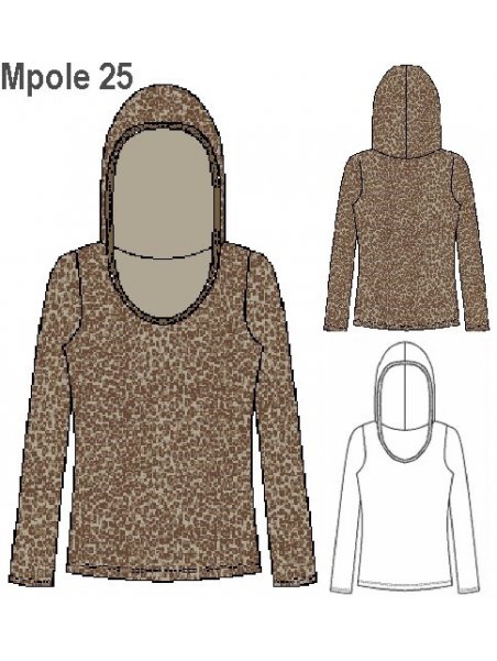 POLERA ESCOTE REDONDO MANGA LARGA, CAPUC