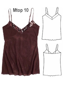 TOP LENTEJUELAS MUJER, PABILOS ELASTICAD