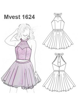 VESTIDO DOS PIEZAS FALDA TUL Y TOP ESCOT