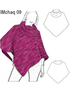 PONCHO TEJIDO NIÑA, CUELLO ALTO CAíDO.