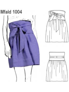 FALDA CINTURA ALTA MUJER, SIN FORRO INTE