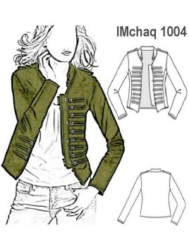 CHAQUETA MILITAR NIÑA, SIN FORRO INTERIO