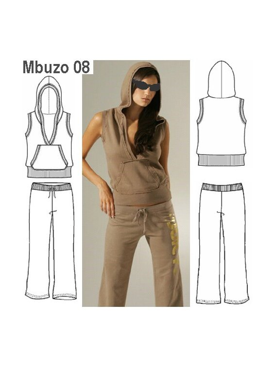BUZO SIN MANGAS MUJER, CAPUCHON, MODELO
