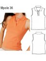 POLERA SIN MANGAS CUELLO MUJER, CUELLO T