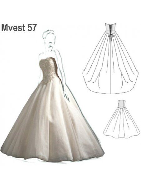 VESTIDO NOVIA CON CORSET 0957