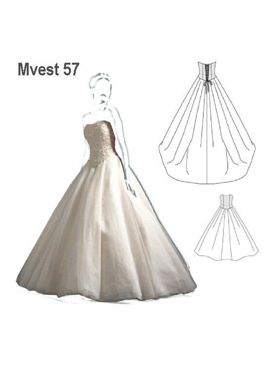 VESTIDO NOVIA CON CORSET 0957