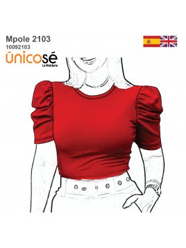 POLERA MANGA GLOBO MUJER 2103