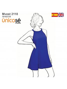 VESTIDO EVASE MUJER 2118