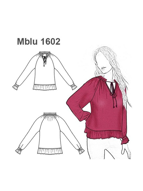 MOLDES PATRONES BLUSA CAMPESINA MUJER