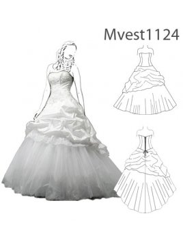 VESTIDO DE NOVIA CON RECOGIDO.