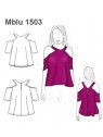 BLUSA CAMISA SIN HOMBROS MUJER