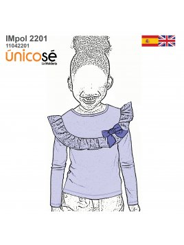 POLERON CON VUELOS NIÑA 2201