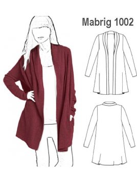 ABRIGO TEJIDO MUJER, PRETINA ALREDEDOR C