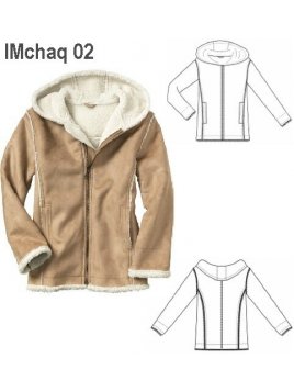 CHAQUETA LARGA NIÑA, CAPUCHON