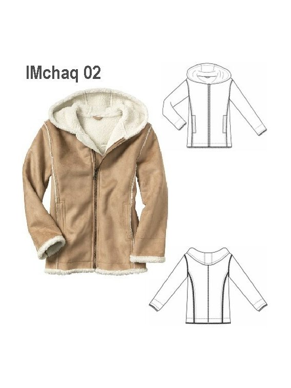 CHAQUETA LARGA NIÑA, CAPUCHON