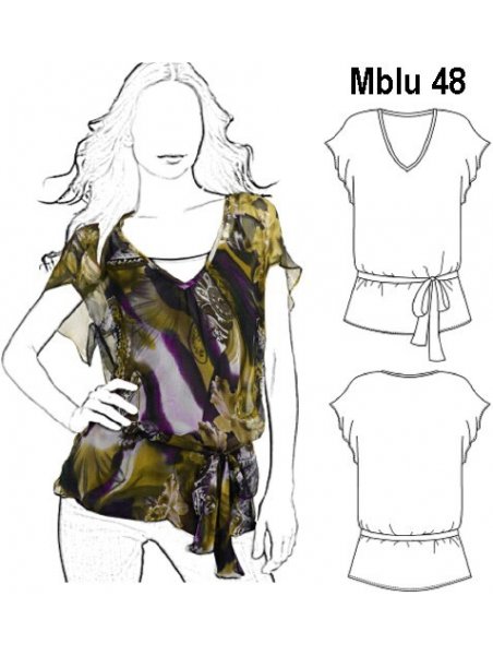 BLUSA MODA MUJER, MANGA SIN COSTURA EN S