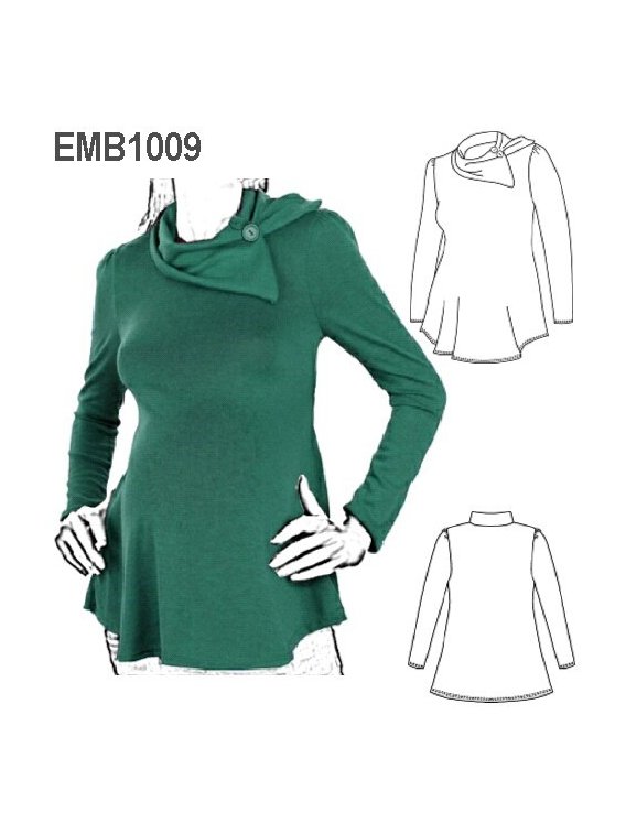 POLERA CUELLO BOTONES MATERNAL.