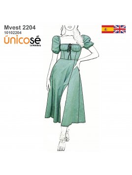 VESTIDO EVASE MUJER 2204