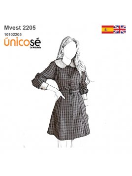 VESTIDO CUELLO BEBE MUJER 2205