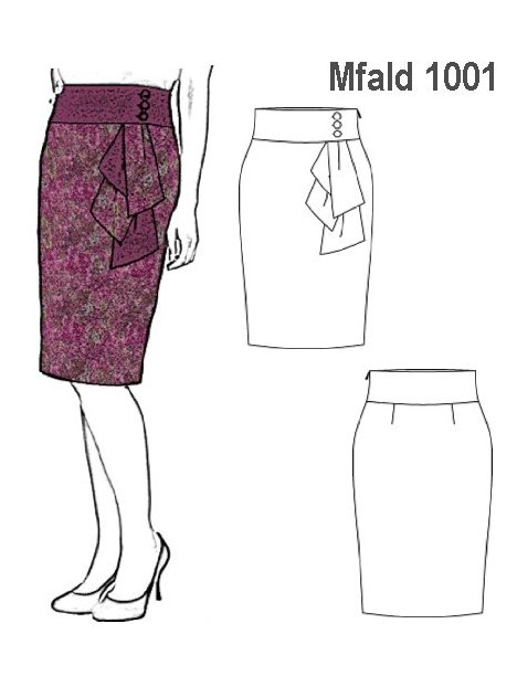 FALDA ADORNO COSTADO MUJER, PRETINA ANCH