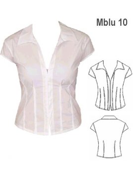 BLUSA CON CIERRE MUJER, DOBLE PINZA 