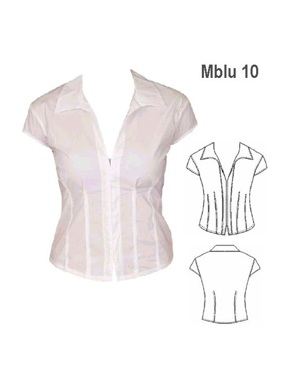 BLUSA CON CIERRE MUJER, DOBLE PINZA 