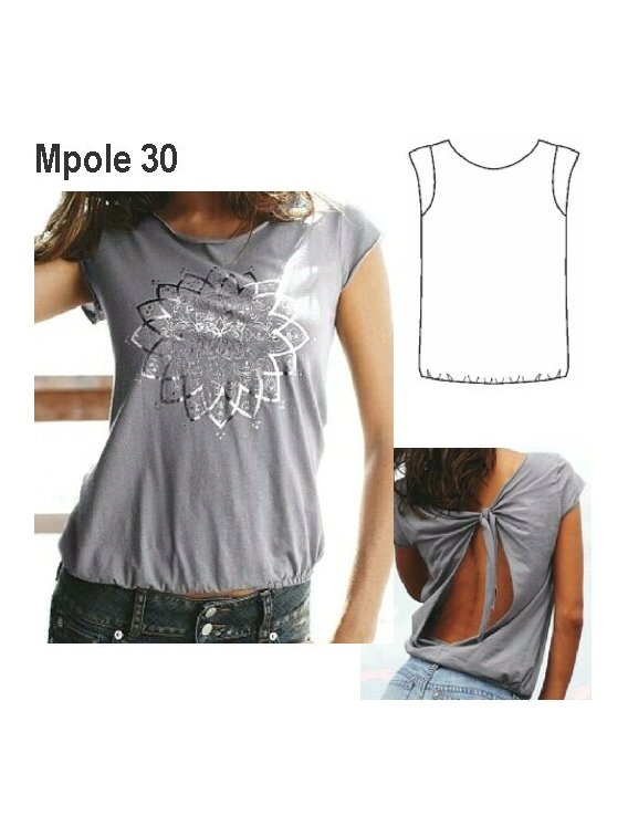POLERA ABERTURA ESPALDA MUJER, 