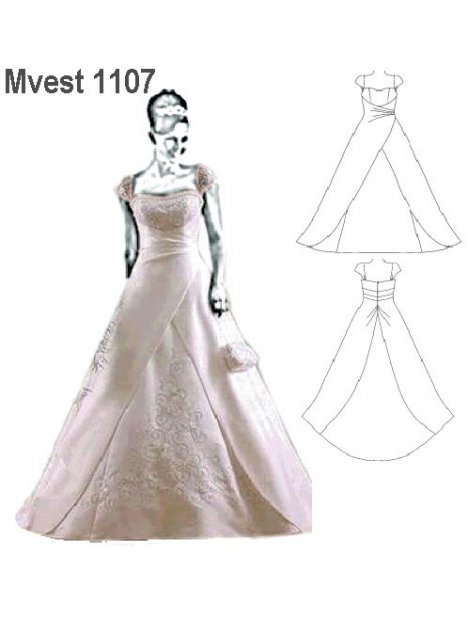 VESTIDO NOVIA DRAPEADO.