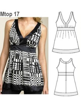 TOP MODA MUJER, CORTE BAJO BUSTO.