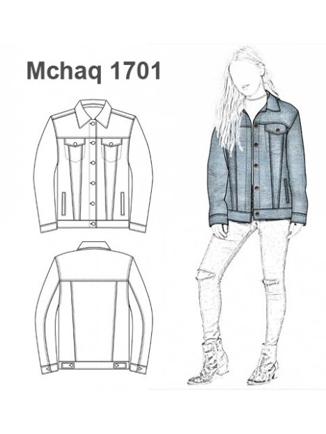 CHAQUETA CAMPERA JEANS OVERSIZE MUJER