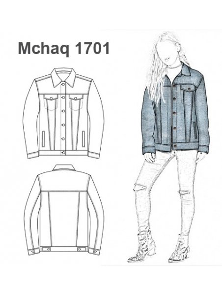 CHAQUETA CAMPERA JEANS OVERSIZE MUJER