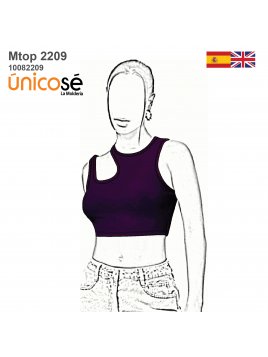 TOP ASIMETRICO MUJER 2209