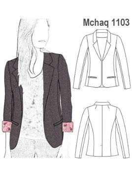 CHAQUETA SIN BOTONES MUJER, CON FORRO IN